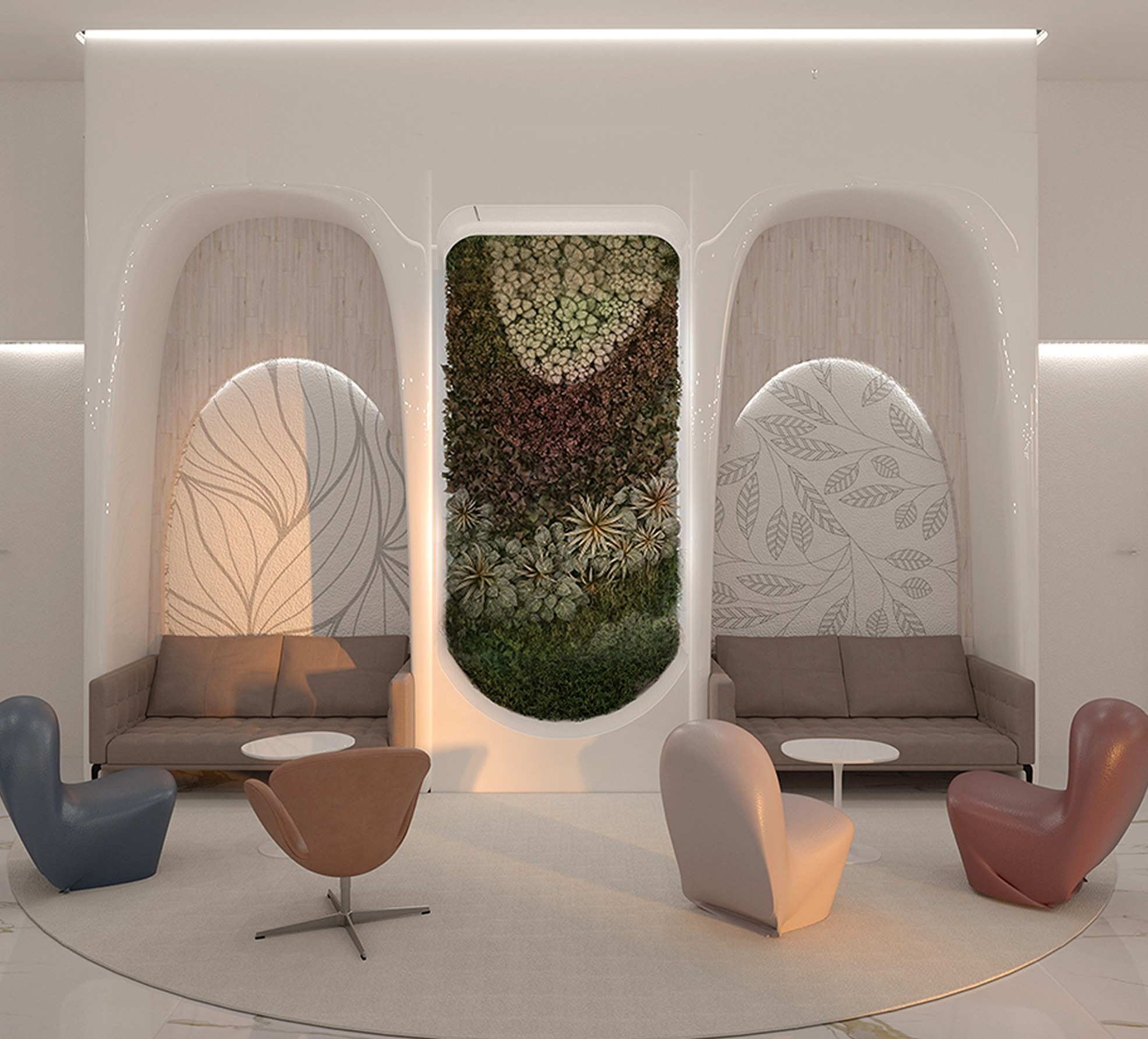 Interior seating and planting design